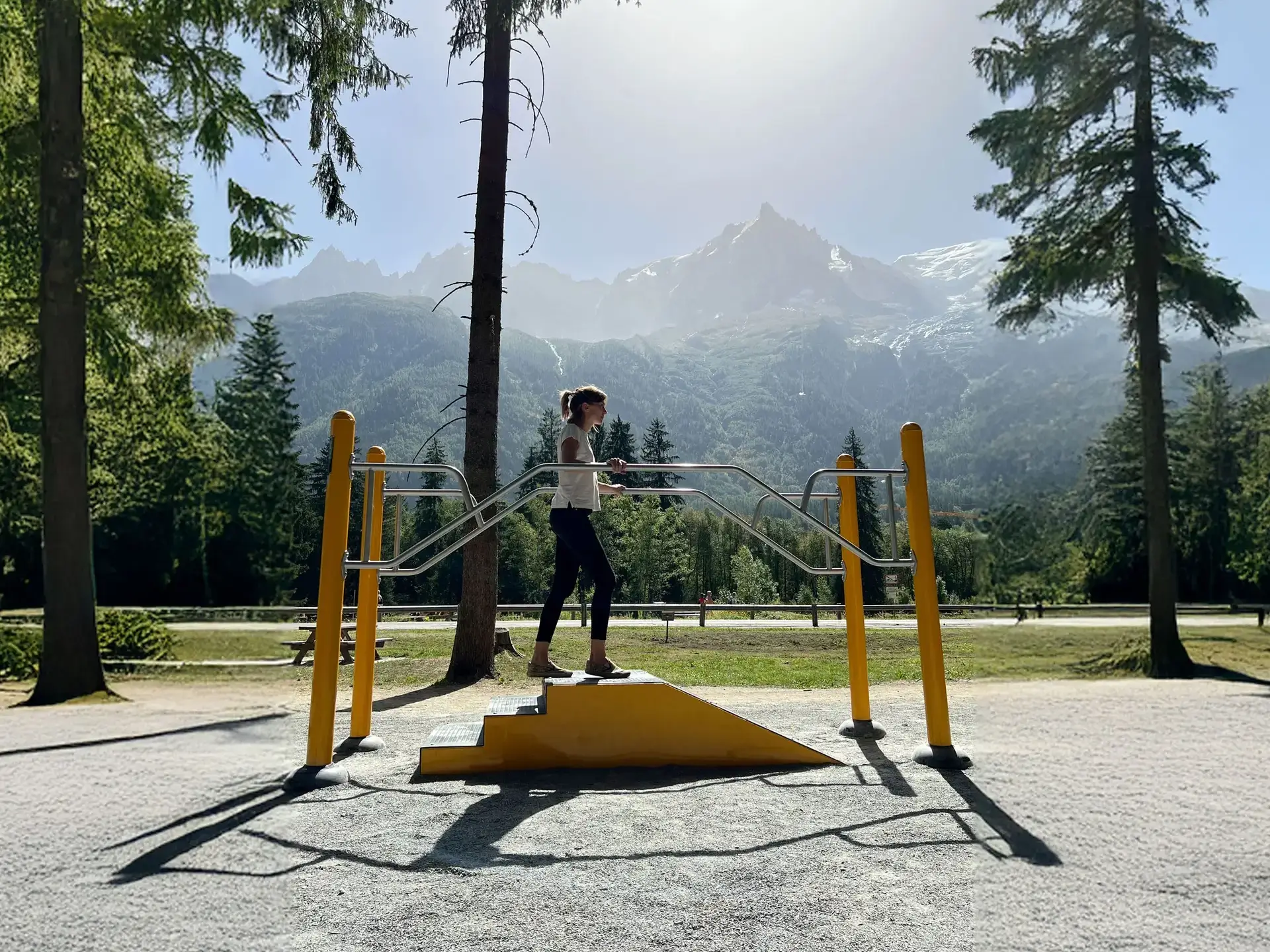 Appareils de musculation extérieur à Chamonix
